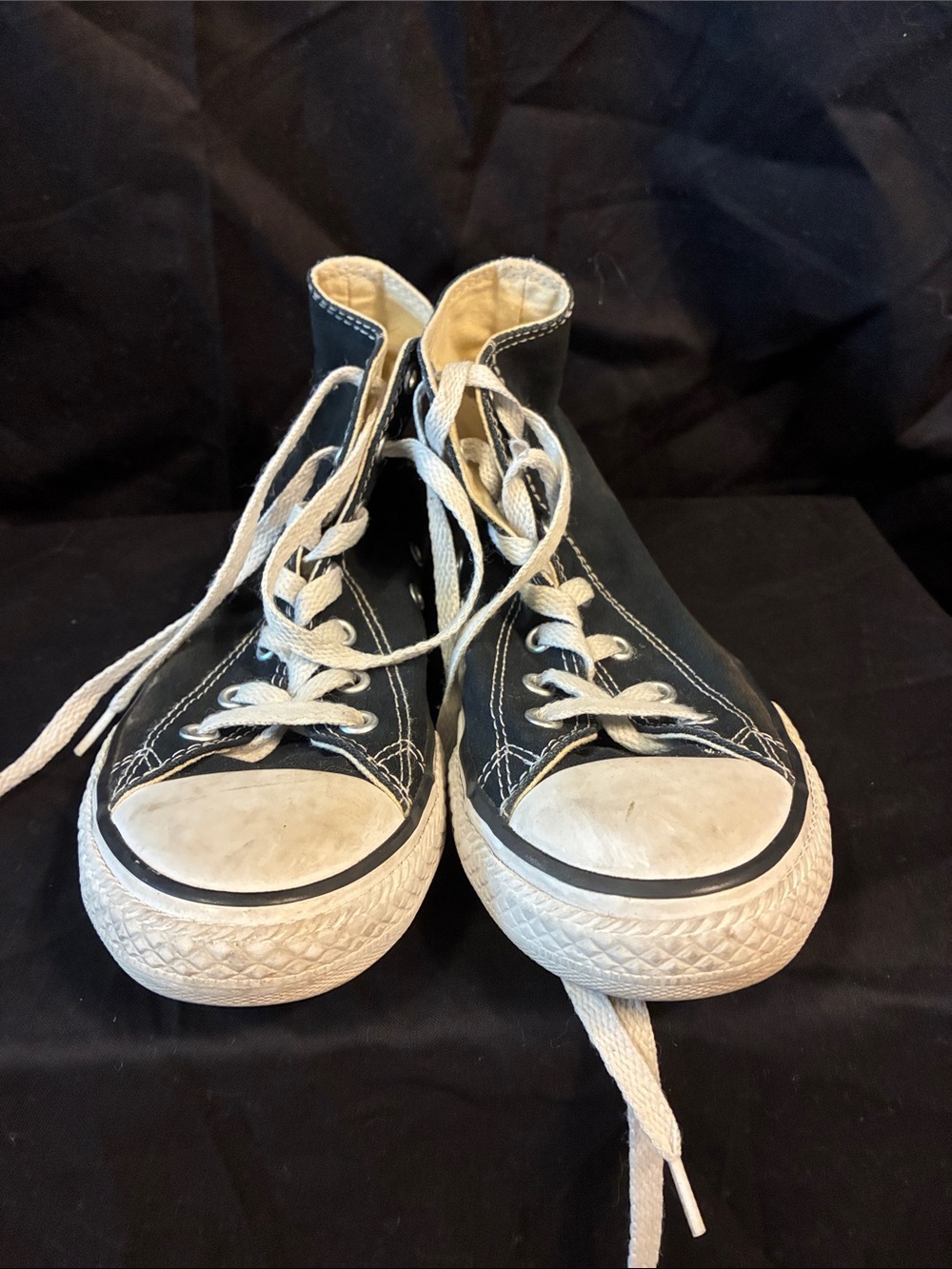 Converse Black High-Top Sneakers with White Accents